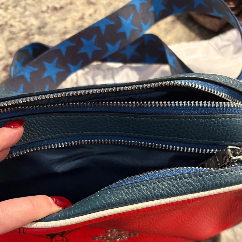 Spider-Man Coach Red and Blue Graphic Crossbody Bag - Picture 3 of 6